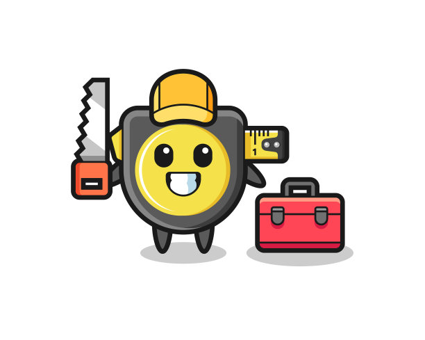 用卷尺测量木工的性格图片下载