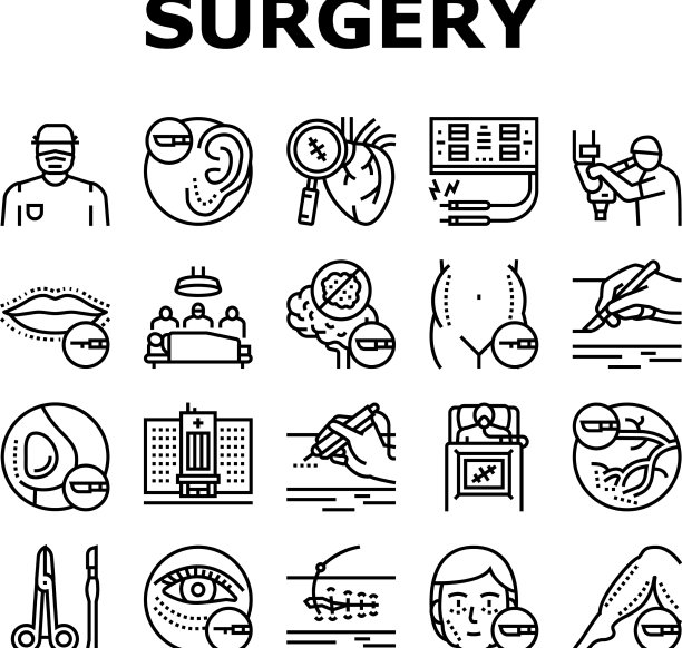 外科医学临床操作图标设置图片下载