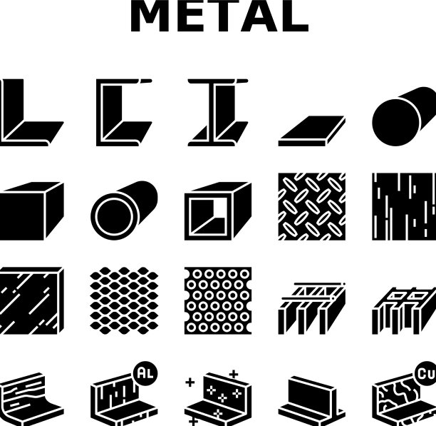 金属材料建筑梁图标设置图片下载