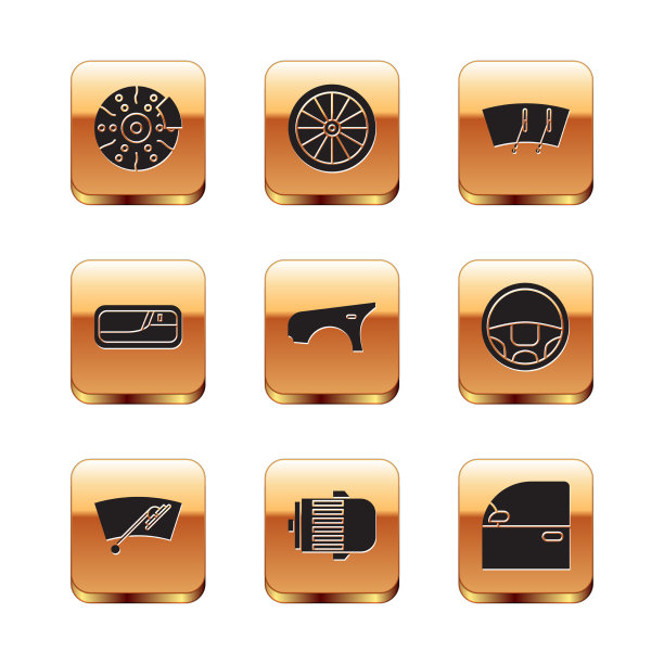 设置带有卡钳挡风玻璃刮水器的刹车盘图片下载