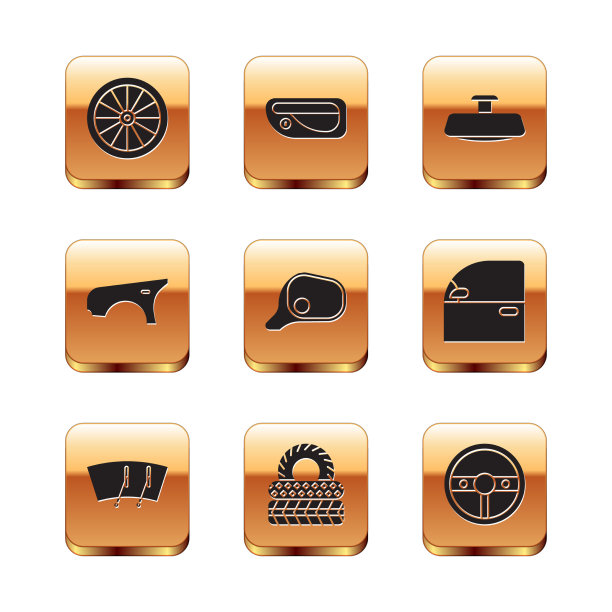 设置汽车车轮挡风玻璃雨刷轮胎后视镜图片下载