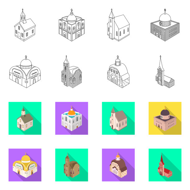 庙宇和历史标志图片下载