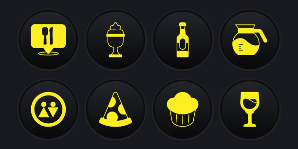 马桶，咖啡壶，披萨，纸杯蛋糕，红酒图片下载