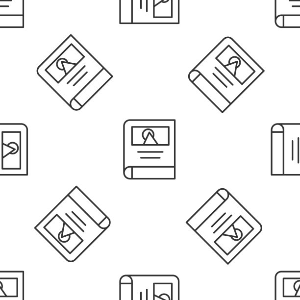 灰线相册库图标孤立图片下载