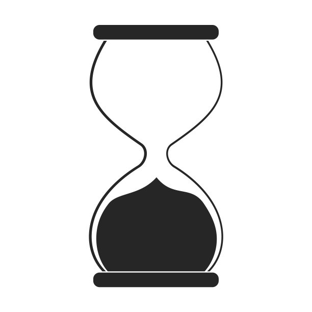 沙漏图标黑色图标孤立图片下载