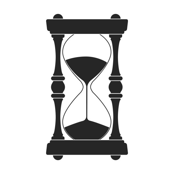 沙漏图标黑色图标孤立图片下载