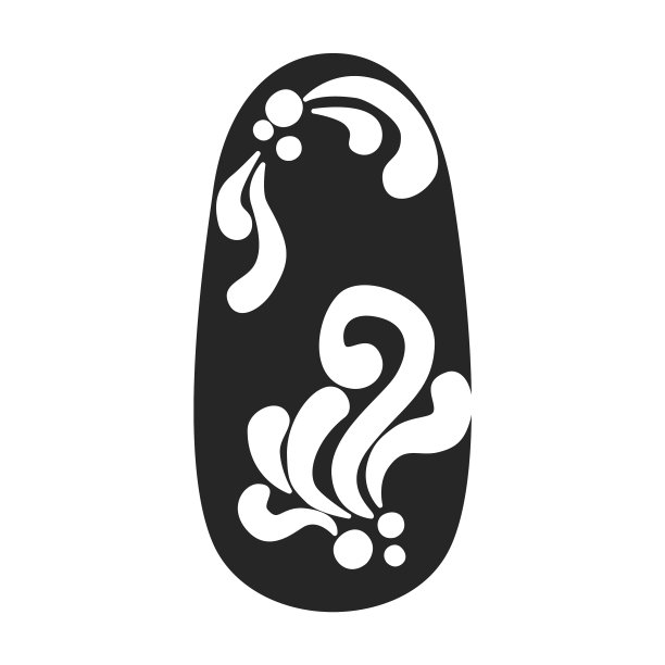 指甲的美甲图标黑色图标图片下载
