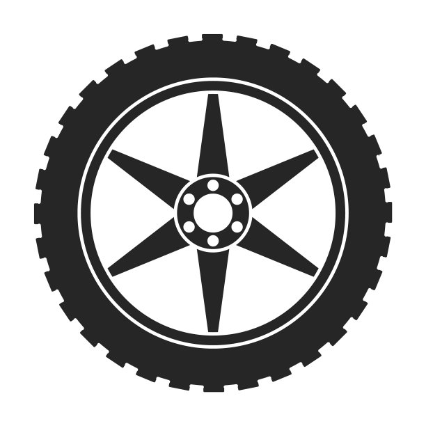 车轮汽车图标黑色图标孤立图片下载