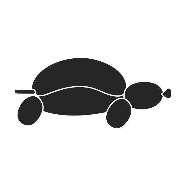 气球空中动物图标黑色图标图片下载