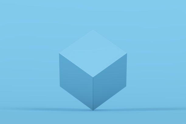 三维立方体盒孤立的背景图片下载