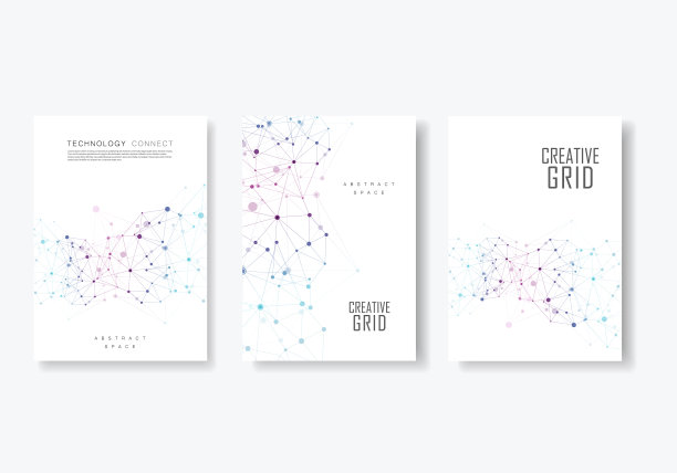 抽象多边形几何形状的分子图片下载