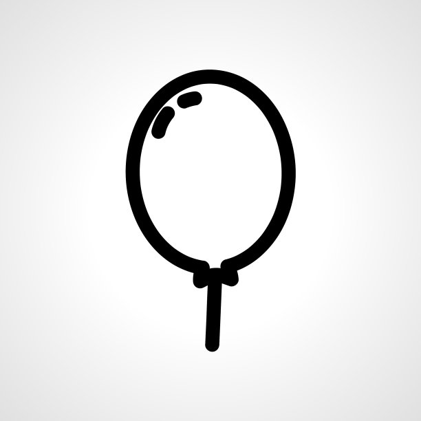 气球线图标派对气球直线轮廓图片下载