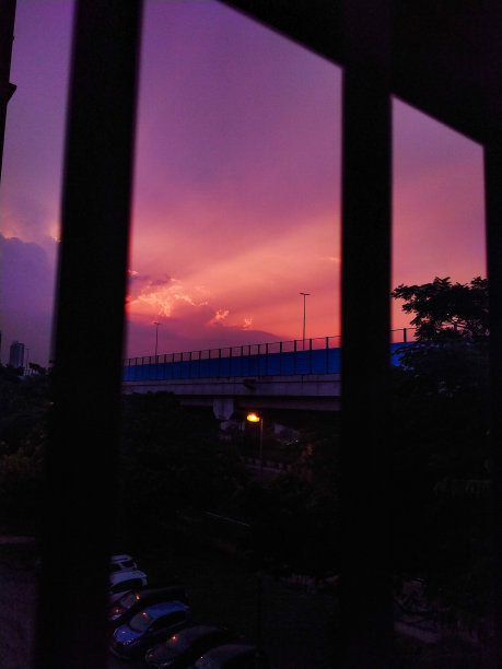 黄昏的天空视图图片下载