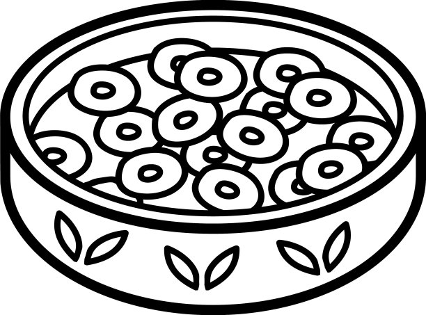 用碗里的牛奶涂色书麦片图片下载