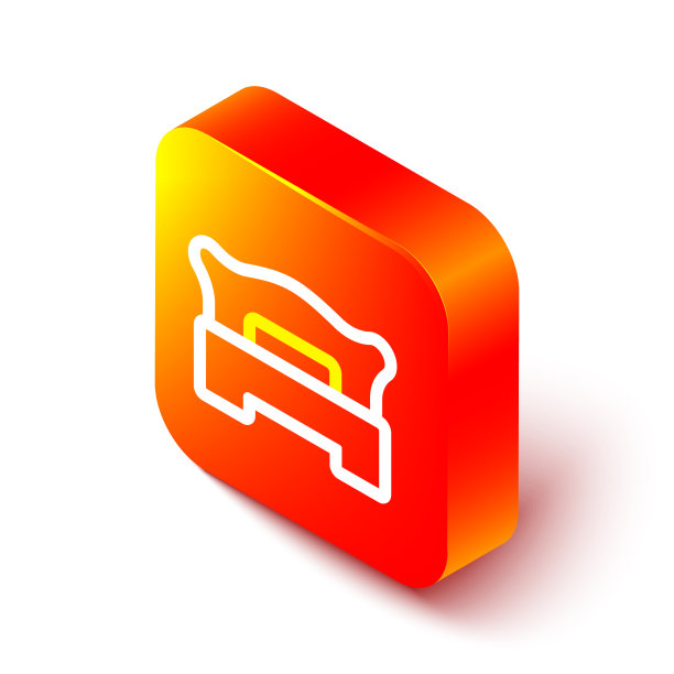 等距线卧室图标隔离上白色图片下载