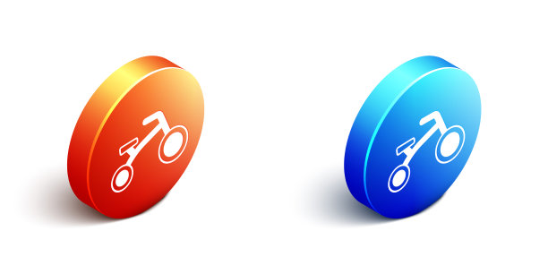 等距自行车为孩子图标孤立在白色图片下载