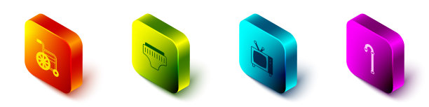 设置等距轮椅成人尿布复古电视图片下载