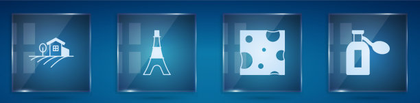 集乡村风光和埃菲尔铁塔芝士图片下载