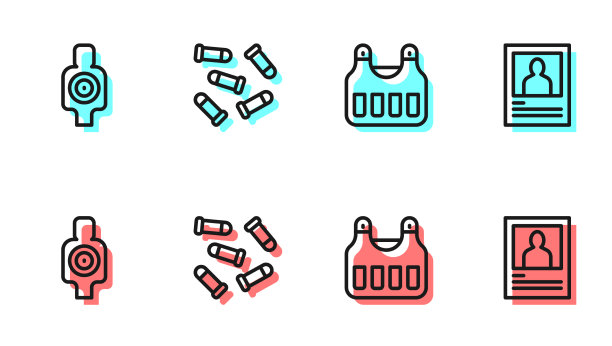 设线防弹背心人体目标运动为图片下载