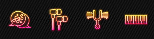 设置线音乐音叉音符音调空气图片下载