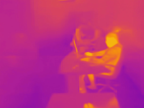 办公室工作人员的热成像照片图片下载