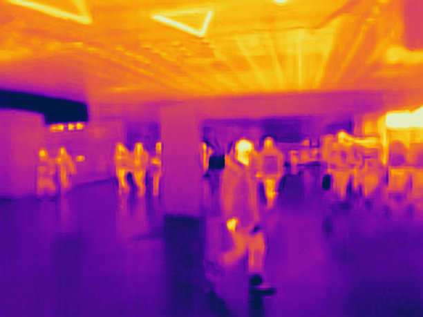 集市上的人们，真实热成像相机图像图片下载