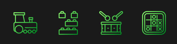 套线鼓与鼓棍玩具火车图片下载