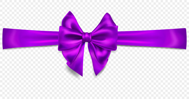 美丽的蝴蝶结与水平缎带图片下载