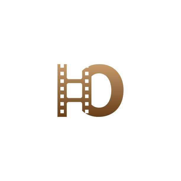 字母o与薄膜带图标标志设计模板图片下载