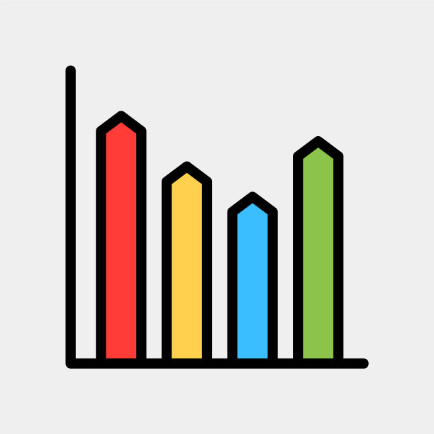 用于各种用途的填充线条样式条形图图标图片下载