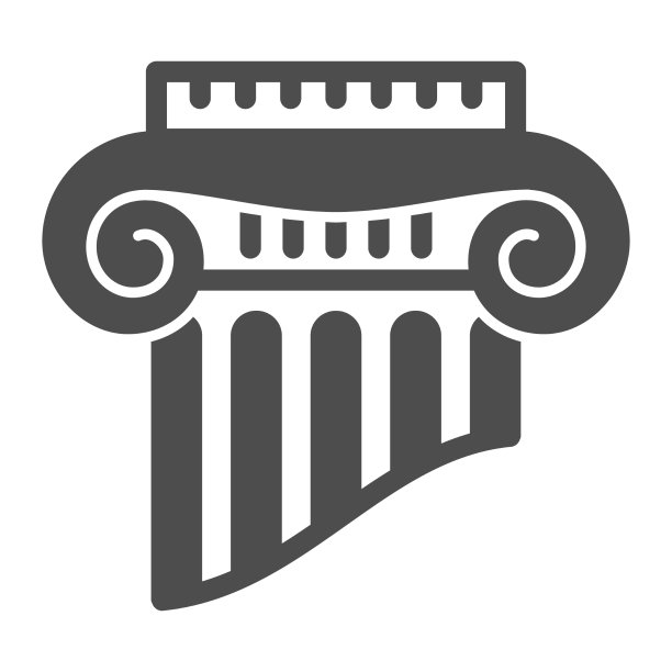 希腊柱的碎片固体图标内部图片下载