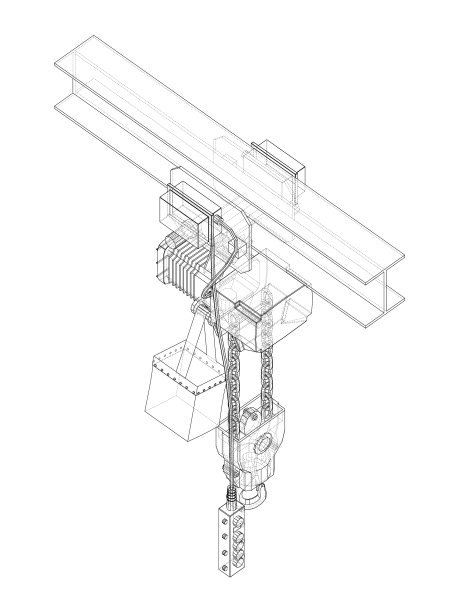 绞车或提升机概念轮廓图片下载
