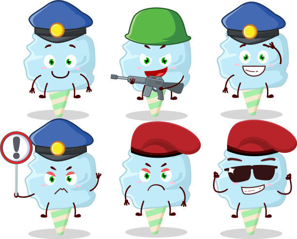 一个有献身精神的棉花糖警察图片下载