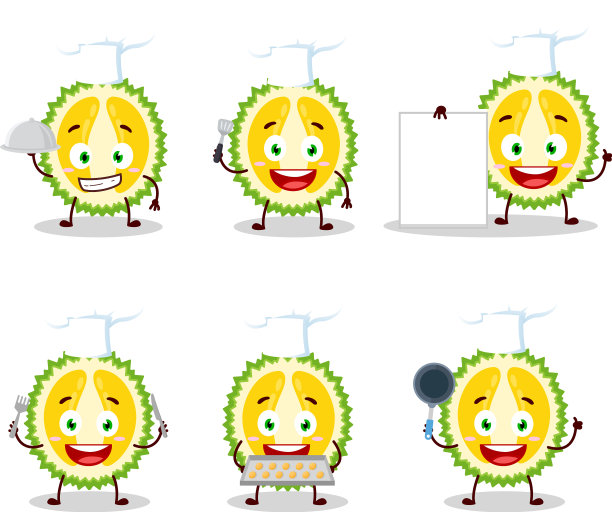 各种各样的榴莲片卡通人物图片下载