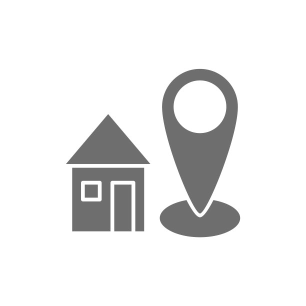 有目的地标记的家庭地址屋图片下载