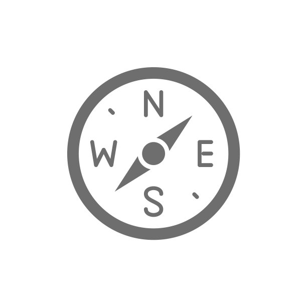 指南针导航西、东、南、北灰色图片下载