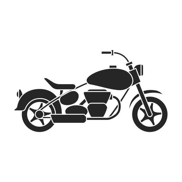 摩托车图标黑色图标孤立图片下载