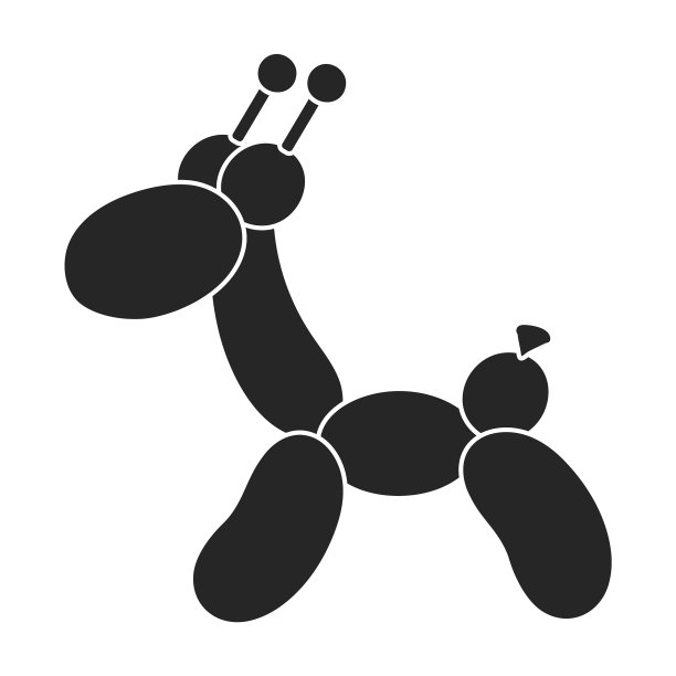 气球空中动物图标黑色图标图片下载