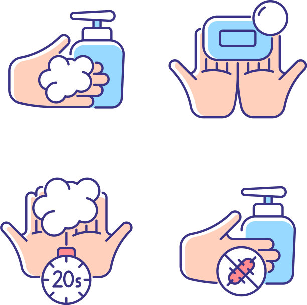 手部卫生RGB颜色图标设置图片下载