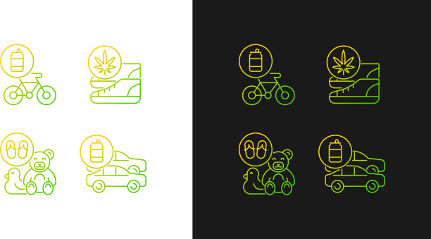 回收商业渐变图标设置为黑暗图片下载