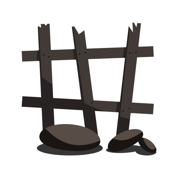 篱笆旧的破木板万圣节的篱笆石头图片下载