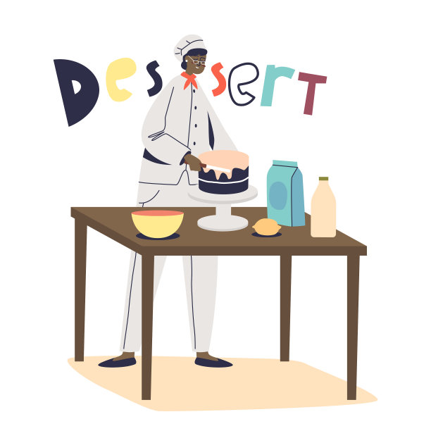 女厨师做蛋糕女面包师图片下载