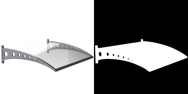 带玻璃罩的雨棚图片下载