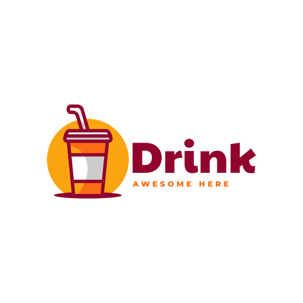 矢量插图饮料简单的吉祥物风格。图片下载