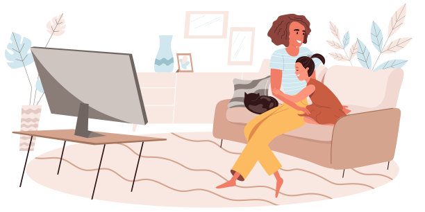 平面设计中的家庭活动理念图片下载