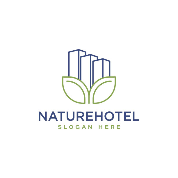 自然生态生态酒店房地产绿色和蓝色图片下载