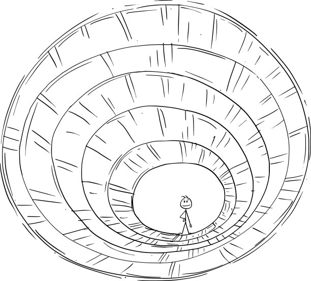 一个人，一个人，或者一个商人在隧道的尽头图片下载