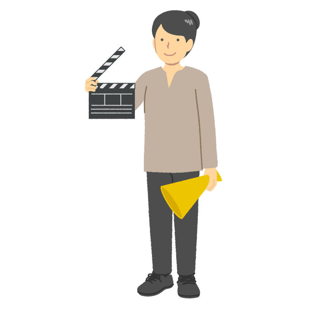 电影导演的女性插画:职业图片下载