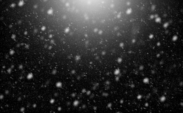 黑色背景上飘落的雪花。在Photoshop中创建雪效果的插图图片下载