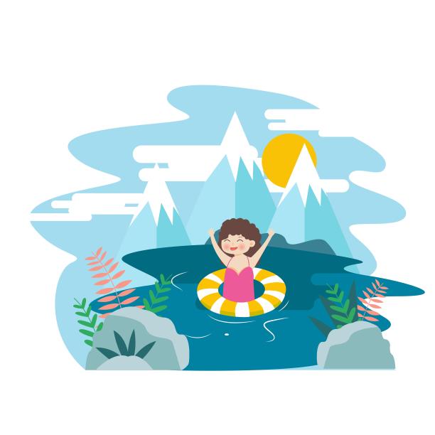 小女孩游泳图片下载